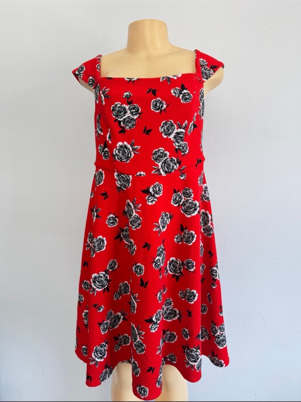 torrid Red Floral Square-Neck Dress for Kids